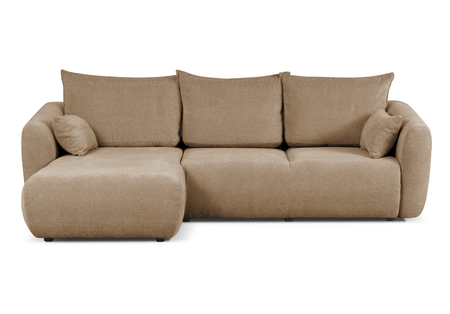 Ecksofa mit Schlaffunktion und Bettkasten, L-form 255x165x91 cm Lola