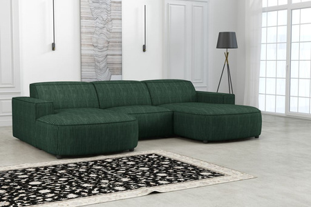 Couch U-form, Ecksofa Lucas 284x166x70 cm