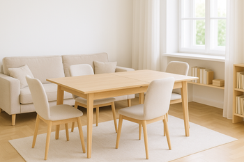 Ausziehbarer rechteckiger Tisch, 100 cm x 180–265 cm, Modell T67