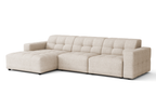 Modulare Ecksofa L-form Rechts Bergi 284x166x70 cm Creme