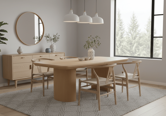 Tisch, Esstisch Auf Gerillten Beinen T71