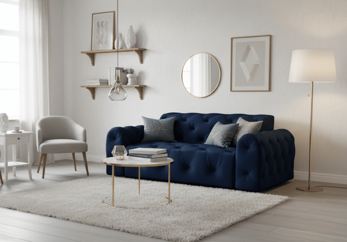 Zweisitzer-Sofa mit eleganter Steppung CANDY 190×107 cm