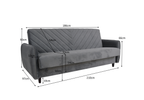 Sofa mit Schlaffunktion, Bettcouch, Schlafsofa mit Bettkasten Modeno 210x97x90 cm