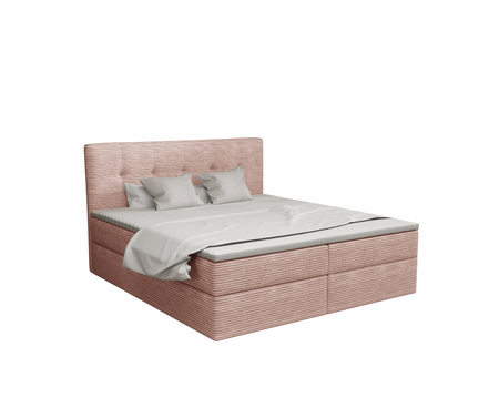 Boxspringbett 180x200 mit Bettkasten - Bett mit Matratze und 2 Bettkästen - Schlafzimmerbett mit Topper - Bequemes und Elegantes Doppelbett Holly