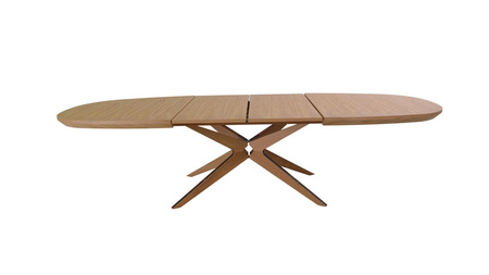 Ovaler Klapptisch aus Eiche 110 cm x 200-300 cm T79