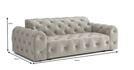 Sofa 255x94x80 cm Chesterfield Candi