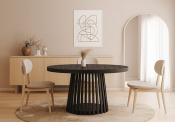 Runde Tisch, Holztisch, Esstisch, Klapptisch 110-210 cm T-77