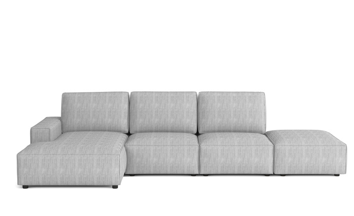 Modulare Ecksofa Links 341x166x90 cm L-form Fergi 