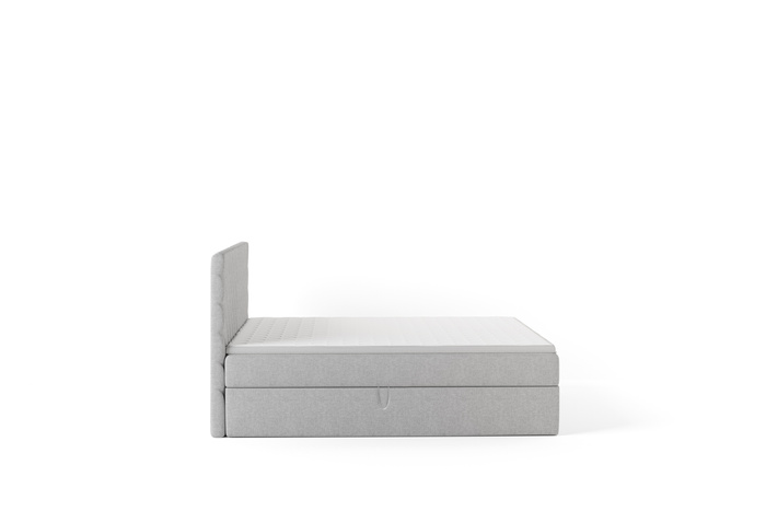 Boxspringbett Milano 120x200 cm – Polsterbett mit Bettkasten & Kopfteil, Komfort Einzelbett in Rosa mit Stauraum & Samtbezug