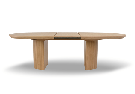 Ovale Tisch, Esstisch Mit Gerillten Beinen T72 200-300 cm