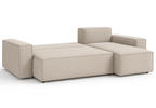 Ecksofa mit Schlaffunktion und Bettkasten L-form 244x142x80 cm Denis