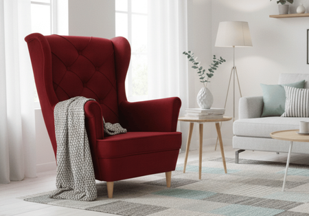 Rio gesteppter Sessel im skandinavischen Stil