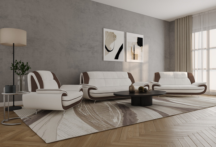 Sofa 3-Sitzer Couch Kunstleder ONYX 198x87x89 cm Kunstledersofa 3-er 