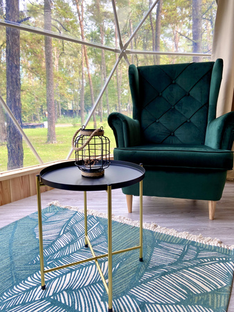 Sessel  Rio - Komfortabler Sessel für das Wohnzimmer - Lesesessel im skandinavischen Stil - Polstersessel im Lounge-Stil mit Holzbeinen - Sessel Schlafzimmer