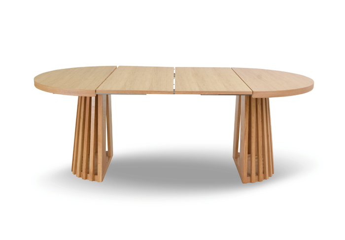 Runde Tisch, Holztisch, Esstisch, Klapptisch 110-210 cm T-77