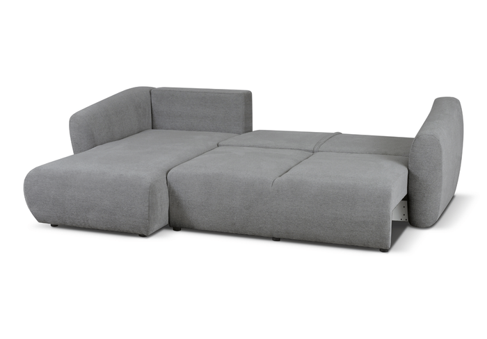 Ecksofa mit Schlaffunktion und Bettkasten, L-form 255x165x91 cm Lola