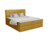 Boxspringbett 180x200 mit Bettkasten - Bett mit Matratze und 2 Bettkästen - Schlafzimmerbett mit Topper - Bequemes und Elegantes Doppelbett Holly