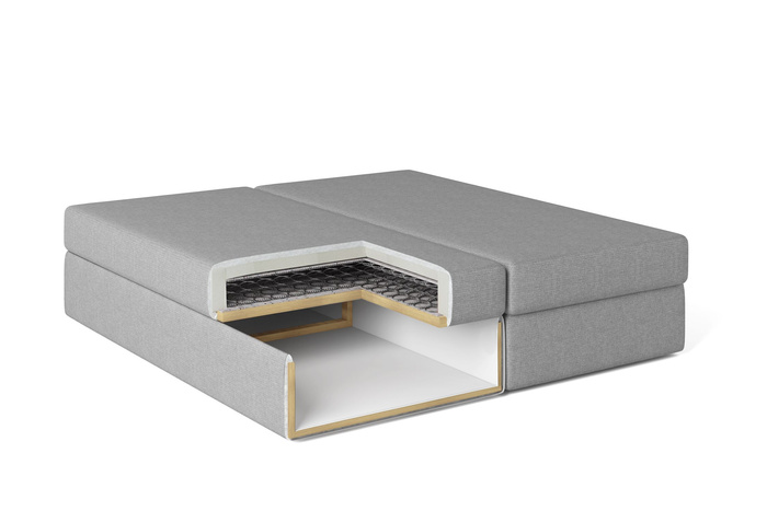 Boxspringbett mit Topper und Bettkasten, Polsterbett, Doppelbett, Bett Holly