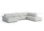 Ecksofa 5 Teile Links 364x166x70 cm Lucas