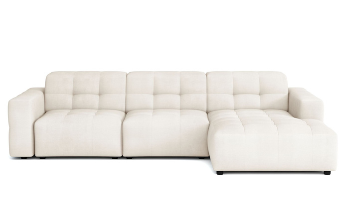Modulare Ecksofa L-form Rechts Bergi 284x166x70 cm Creme
