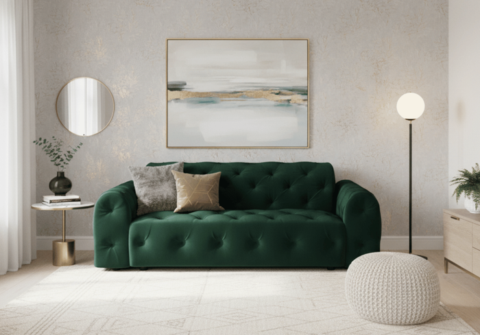 4-Sitzer-Sofa mit eleganter Steppung CANDY 255 × 107 cm