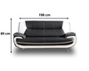 Sofa Set Onyx Set 3-2-1 Couch Set aus Stoff Farbauswahl (braun-weiß)