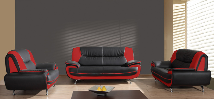 Sofa 3-Sitzer Couch Kunstleder ONYX 198x87x89 cm Kunstledersofa 3-er 