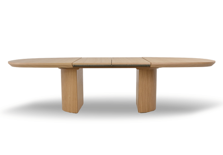 Ovale Tisch, Esstisch Mit Gerillten Beinen T72 200-300 cm