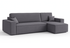 Ecksofa mit Schlaffunktion und Bettkasten L-form 244x142x80 cm Denis 