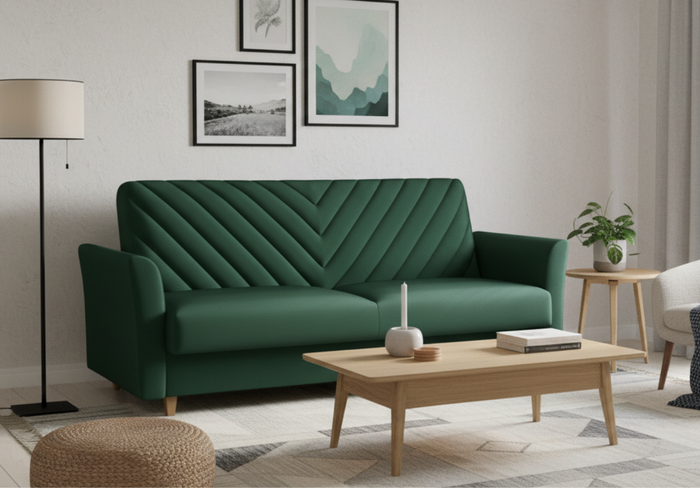 Sofa mit Schlaffunktion, Bettcouch, Schlafsofa mit Bettkasten Marino 210x97x90 cm
