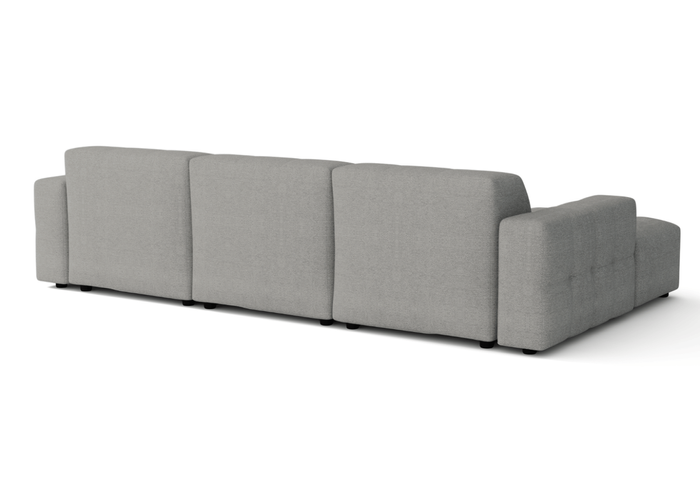 Modulare Ecksofa L-form Rechts Bergi 284x166x70 cm Creme