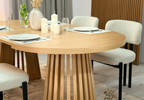 Runde Tisch, Holztisch, Esstisch, Klapptisch 110-210 cm T-77