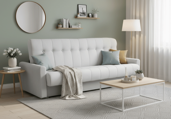 Sofa mit Schlaffunktion, Bettcouch, Schlafsofa mit Bettkasten Marion 205x85x87 cm