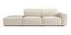 Sofa mit Hocker, 3-Sitzer 262x102x70 cm