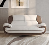 Sofa Set Onyx Set 3-2-1 Couch Set aus Stoff Farbauswahl (weiß-braun)