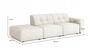 Modulare Sofa Bergi rechts  262x102x70 cm