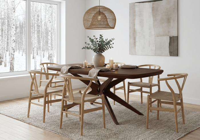 Ausziehbarer Eichentisch 110 cm x 200–300 cm, Modell T78