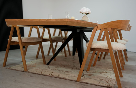 Ausziehbarer Tisch auf Metallgestell 100 x 180–280 cm Modell T56