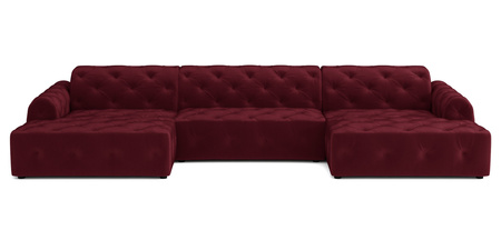  Luxus Ecksofa mit gesteppter Polsterung U-form 390x170x80 cm Candi