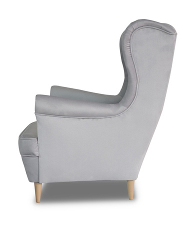Sessel  Rio - Komfortabler Sessel für das Wohnzimmer - Lesesessel im skandinavischen Stil - Polstersessel im Lounge-Stil mit Holzbeinen - Sessel Schlafzimmer