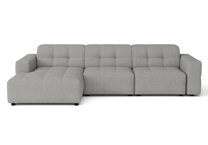 Modulare Ecksofa L-form Rechts Bergi 284x166x70 cm Creme