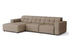 Modulare Ecksofa L-form Rechts Bergi 284x166x70 cm Creme