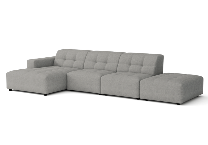 5-Sitzer-Ecksofa mit Ottomane BERGO 341 × 166 cm