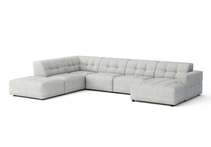Ecksofa U-form links 364x262x70 cm modular Sofa Bergi 