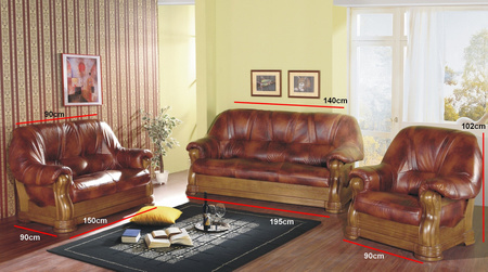 Leidergarnitur Sofa Set 3-2-1 Grant