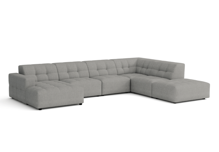 Ecksofa U-form links 364x262x70 cm modular Sofa Bergi 