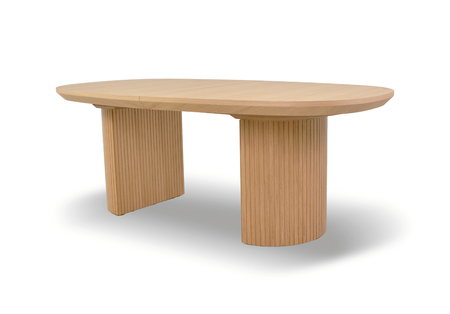 Ovale Tisch, Esstisch Mit Gerillten Beinen T72 200-300 cm