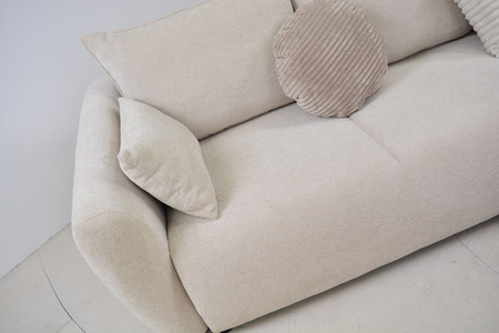 Ecksofa mit Schlaffunktion und Bettkasten, L-form 255x165x91 cm Lola