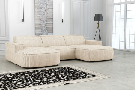 Couch U-form, Ecksofa Lucas 284x166x70 cm