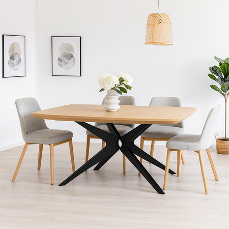 Ausziehbarer Eichentisch 110 cm x 200–300 cm, Modell T78